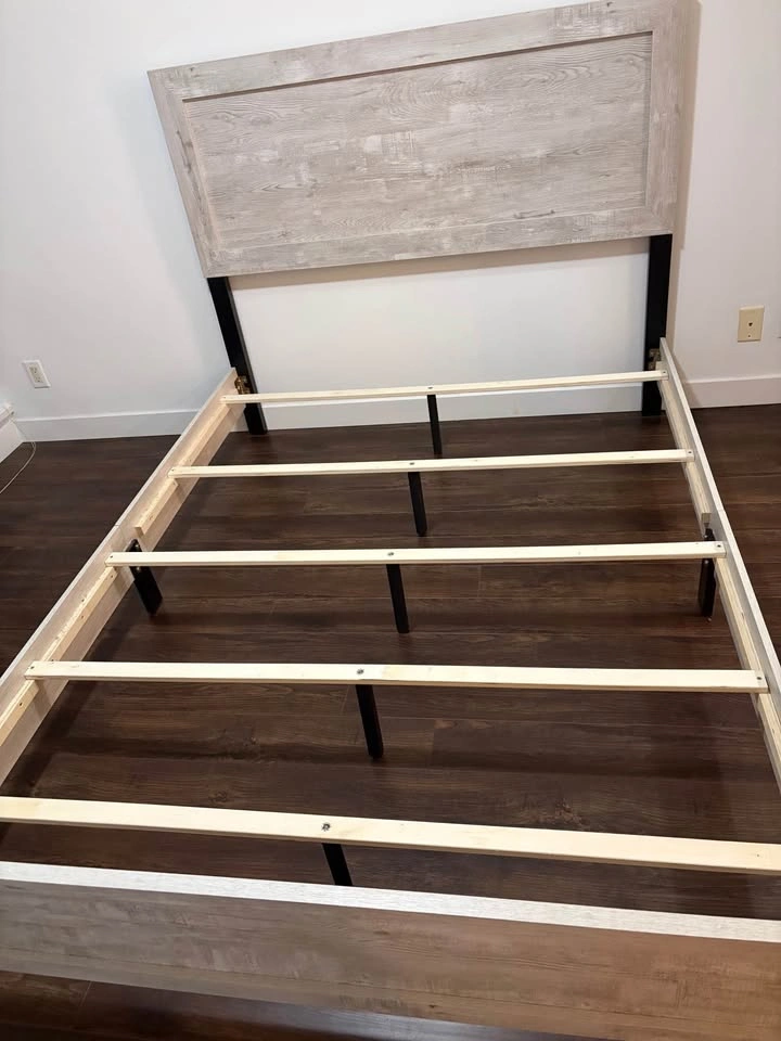 Bed frame and 6 drawers dresser with mirror - photo 5