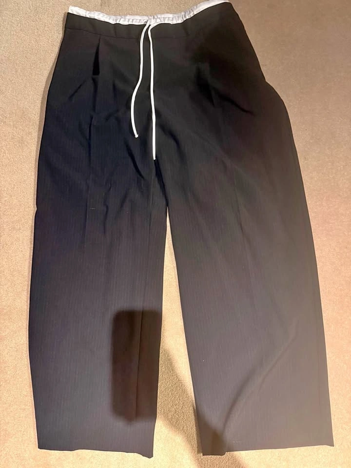 Zara Pinstripe Wide-Leg Trousers