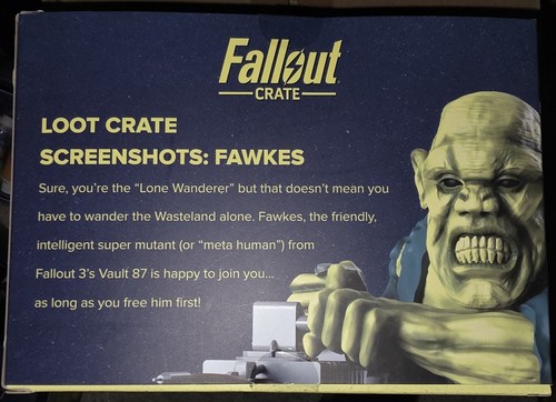 Fallout Loot Crate Fawkes Figure – Screenshots Series – NEW Seal - photo 4