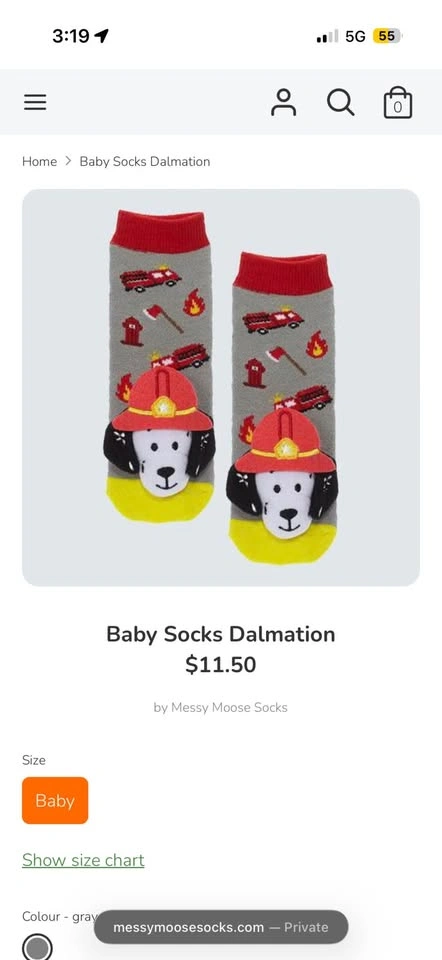 NEW Messy moose baby socks, size 6-48 months - bundle only - photo 2