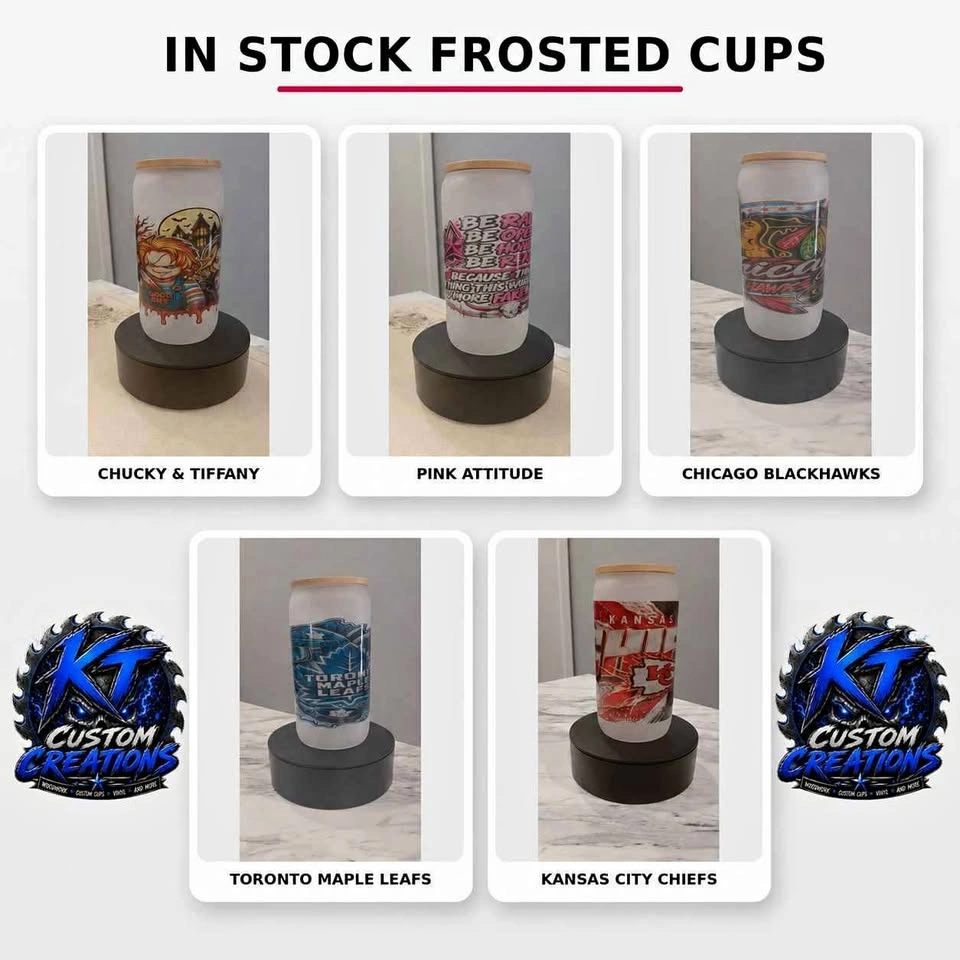 Frosted Glass Cups for Sale!