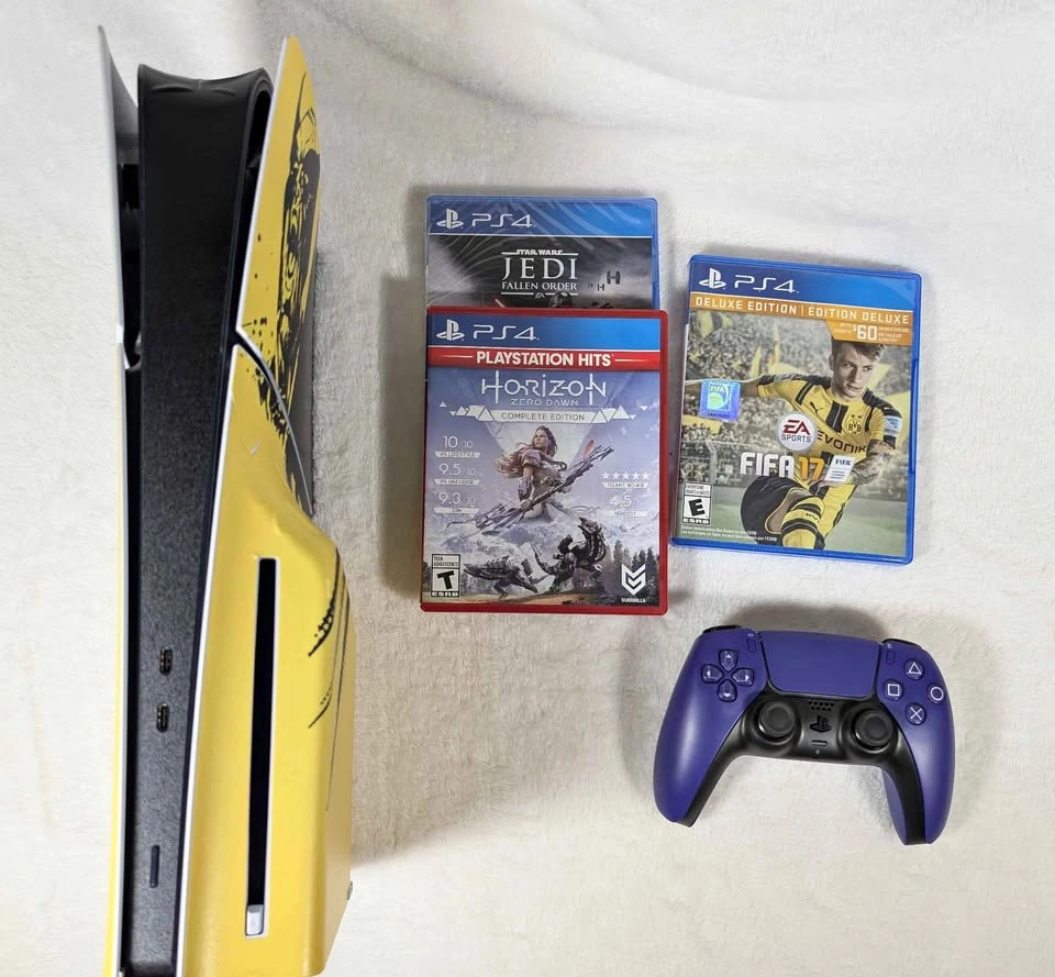 Ps5 Slim Disk Edition + Controller + 3 Games