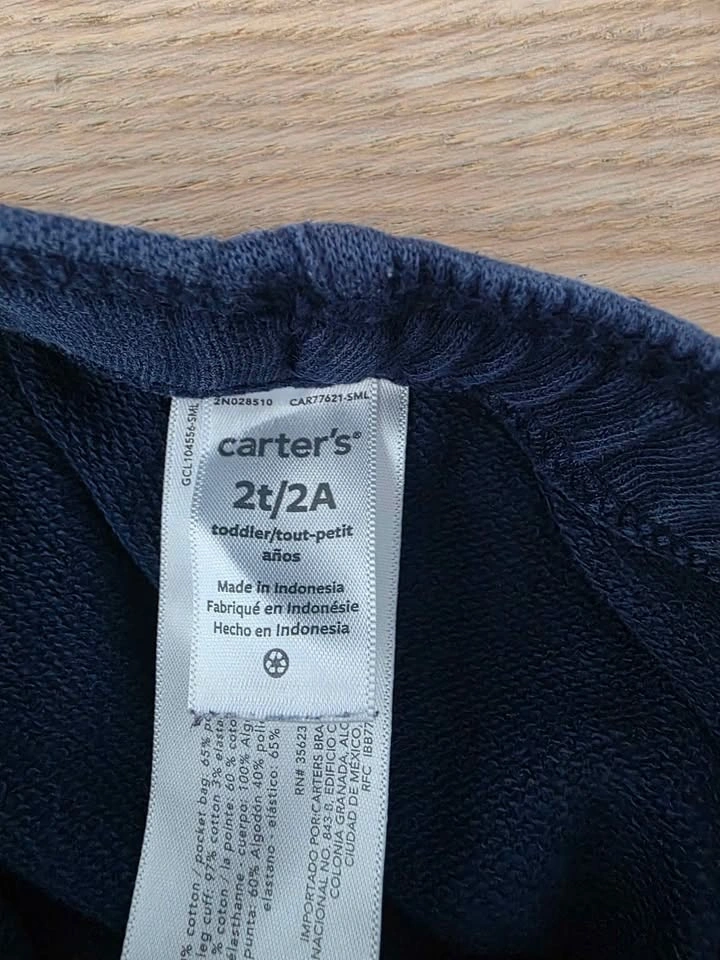 2T Carter's jogger pants with dinosaur spikes on the side - photo 3