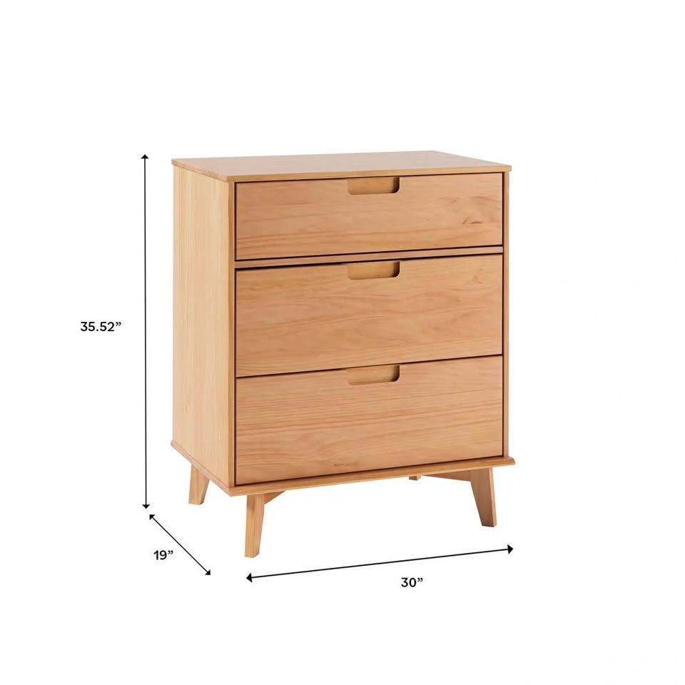 Mid-Century Modern 3-Drawer Wood Dresser - photo 2
