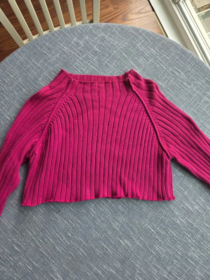 100% Cotton Cropped Sweater - photo 2