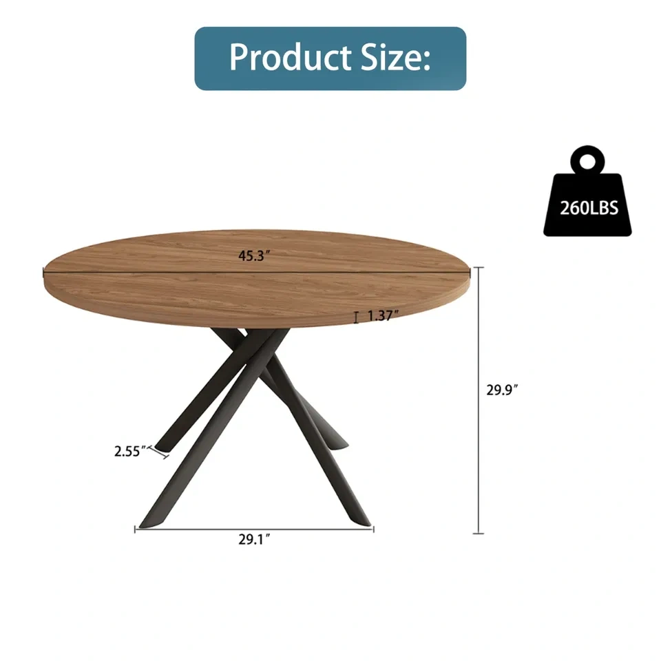 New Small Round Dining Table for 2-4, Space Saving Circle - photo 5