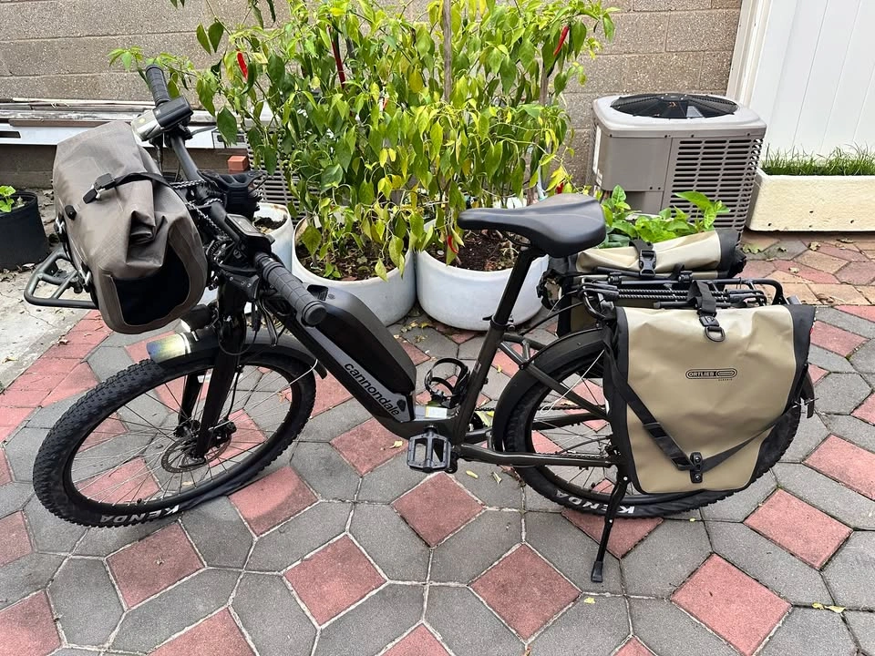 Cannondale Electric Bike and Ortlieb Panniers and more