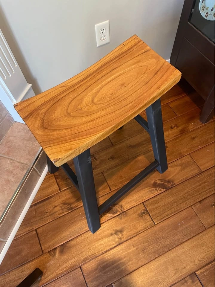 Refinished Solid Wood Bar Stools - photo 3
