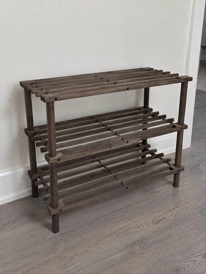 3-Tier Wooden Shoe Rack