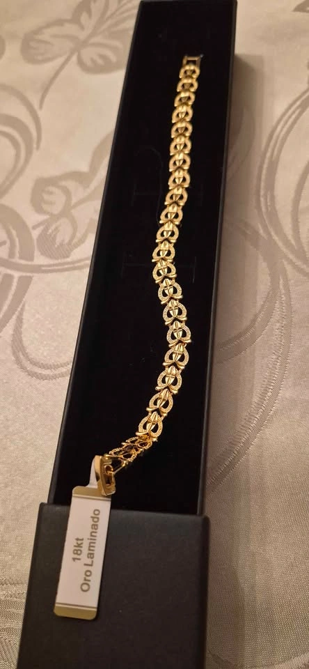 18k Oro Laminado Bismark Link Bracelet – 8" - photo 3