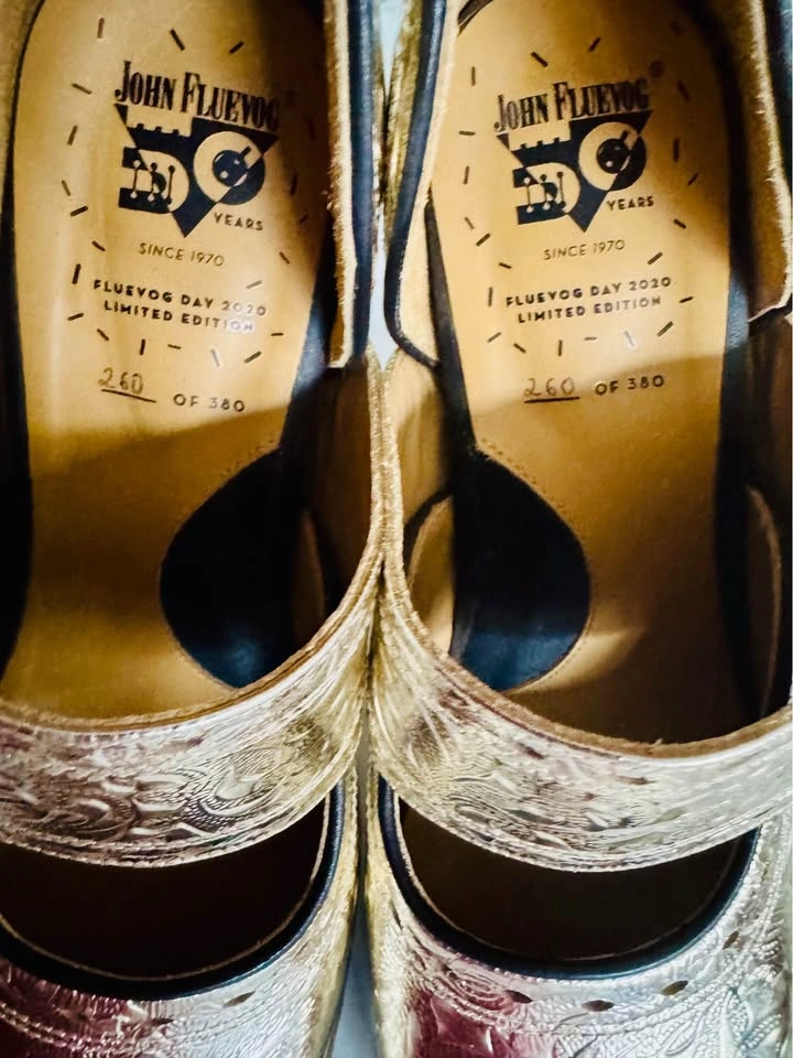 John Fluevog 50th Anniversary Metallic Gold Zaza Mary Janes - photo 3