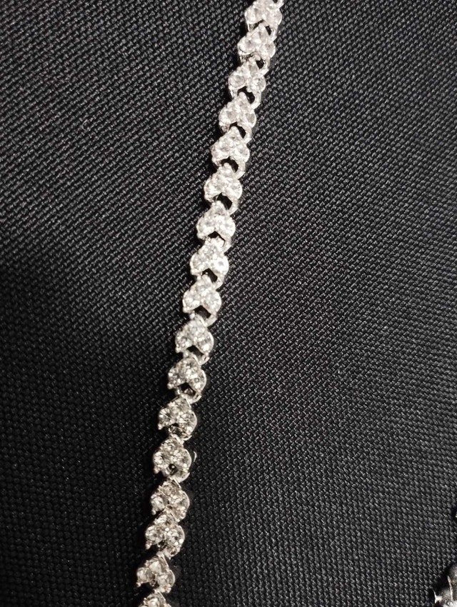 New silver zirconia bracelet - photo 3