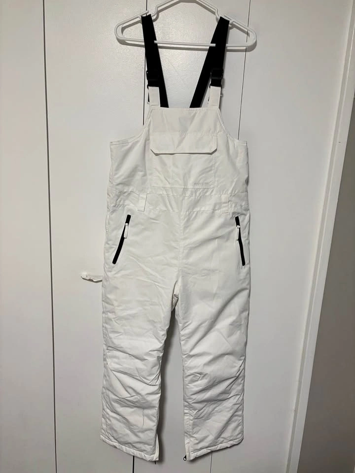 White Insulated Snow Bib Overalls / Ski Pants - photo 2