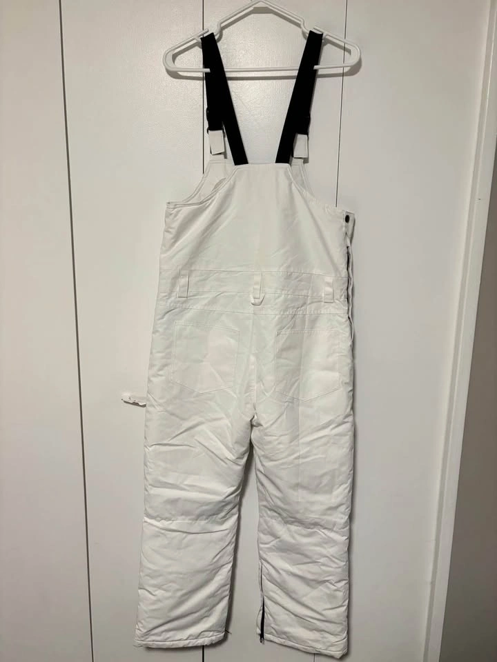 White Insulated Snow Bib Overalls / Ski Pants - photo 3