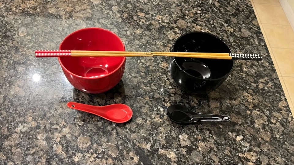 Ramen Bowl with spoons and chopsticks - photo 2