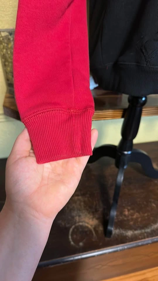 Hollister Red and Black Color-Block Sweater - photo 3