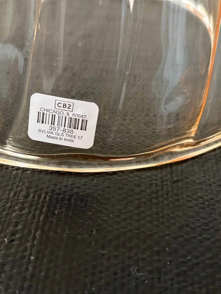 CB2 Sylvia Amber Glass Christmas Tree Figure Set Of 3 - photo 5