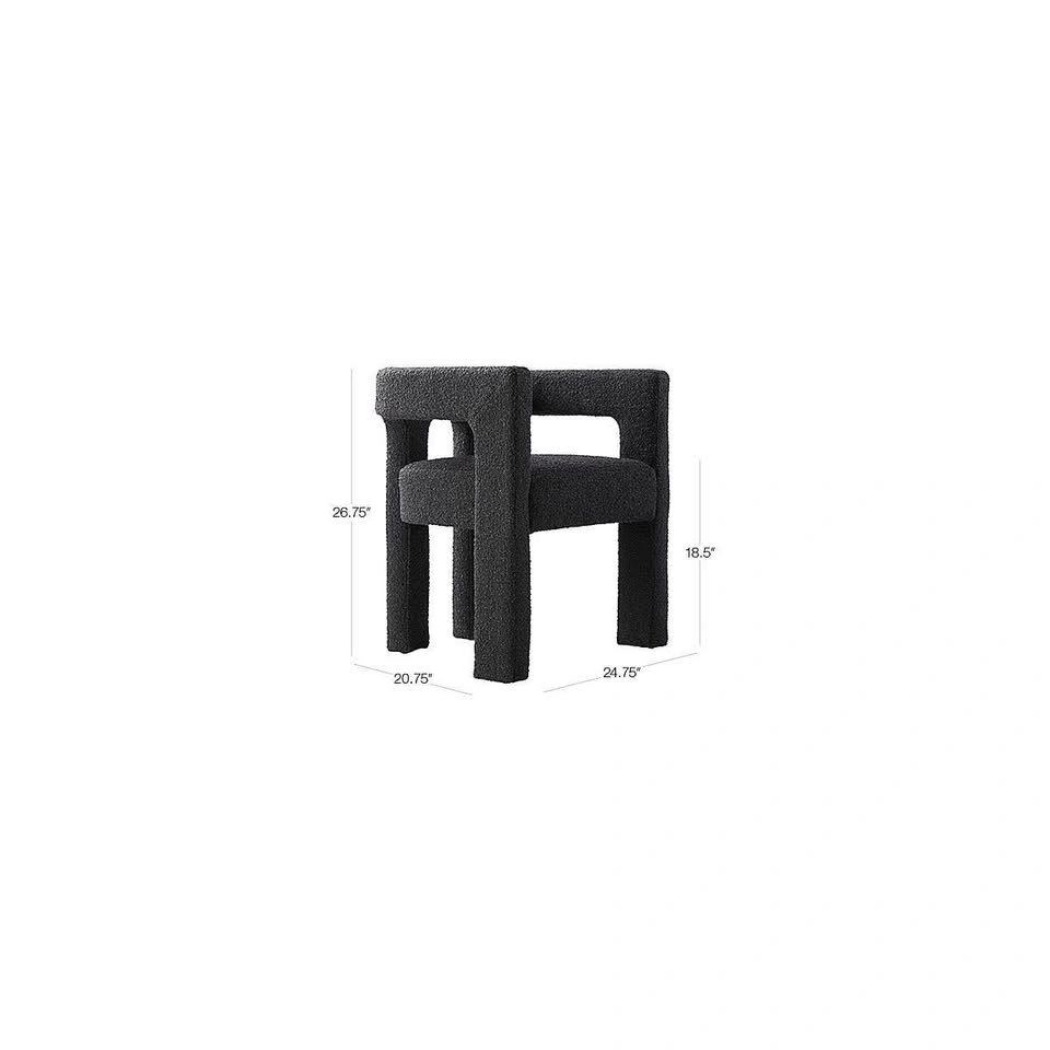 CB2 ‘Stature Black Boucle Dining Armchair’ - photo 5