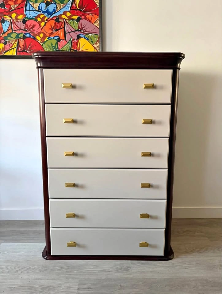 Refinished Tallboy Dresser-6 Drawers