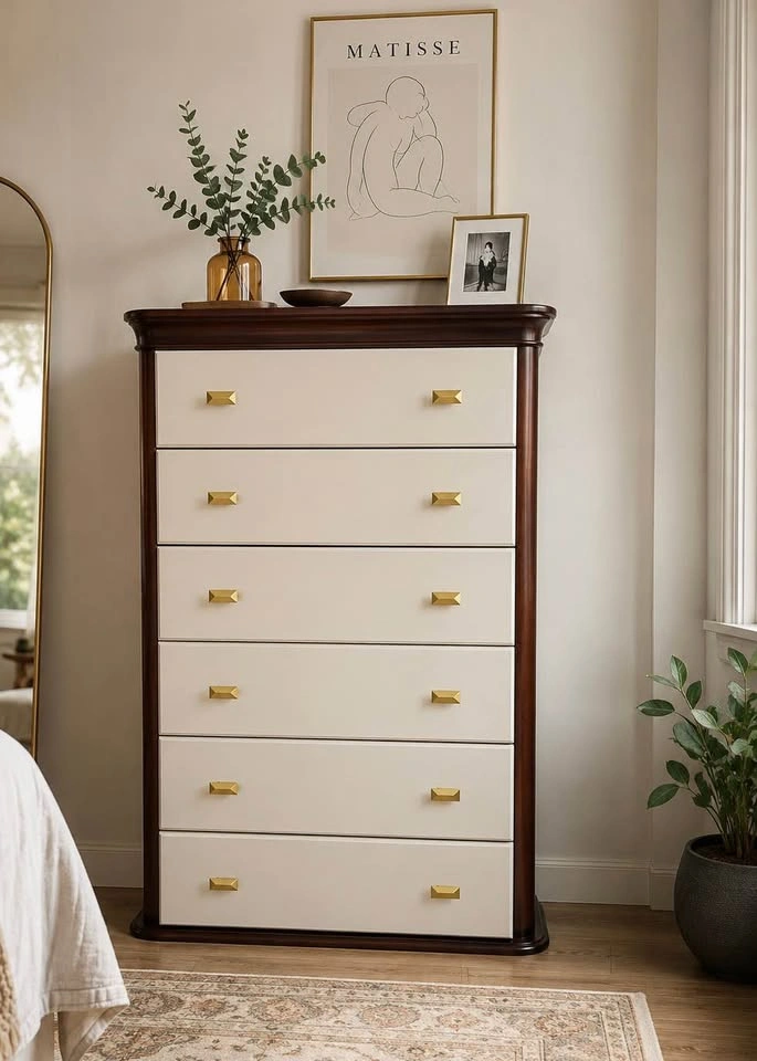 Refinished Tallboy Dresser-6 Drawers - photo 2