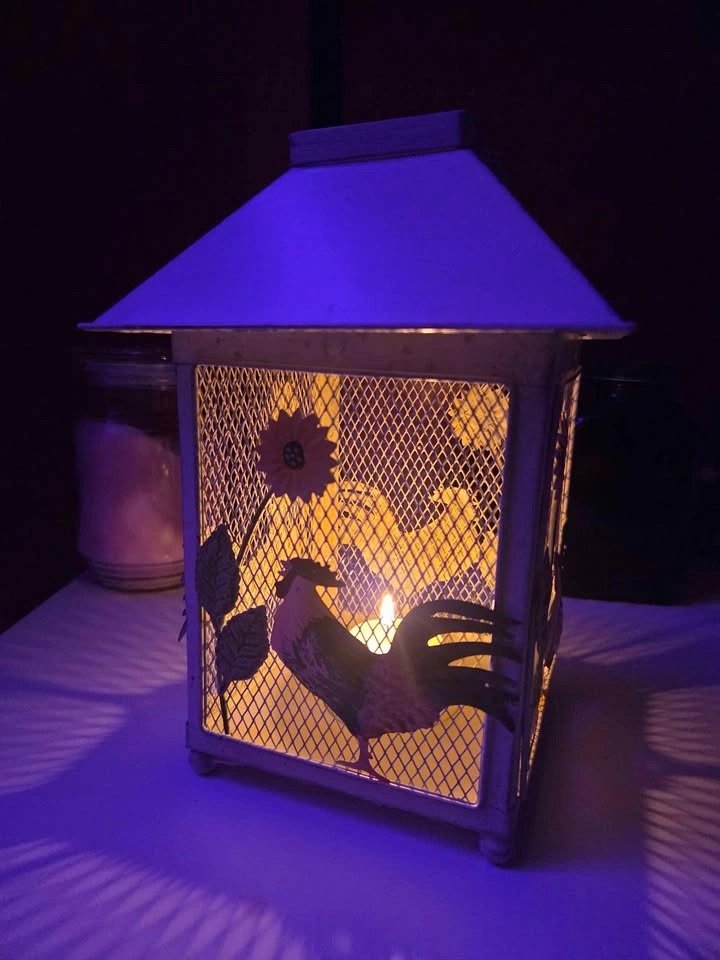 White Vintage Farmhouse Hanging Candle Holder - photo 4