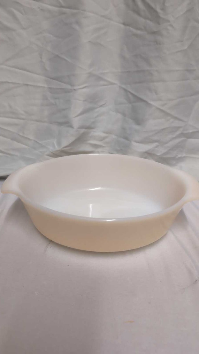 Fire King Peach Lustre Casserole Dish 443