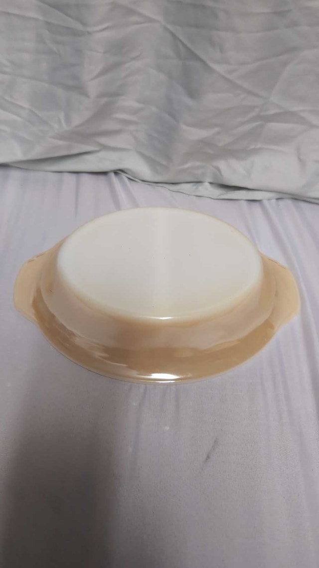 Fire King Peach Lustre 488 Divided Oval Dish - photo 3