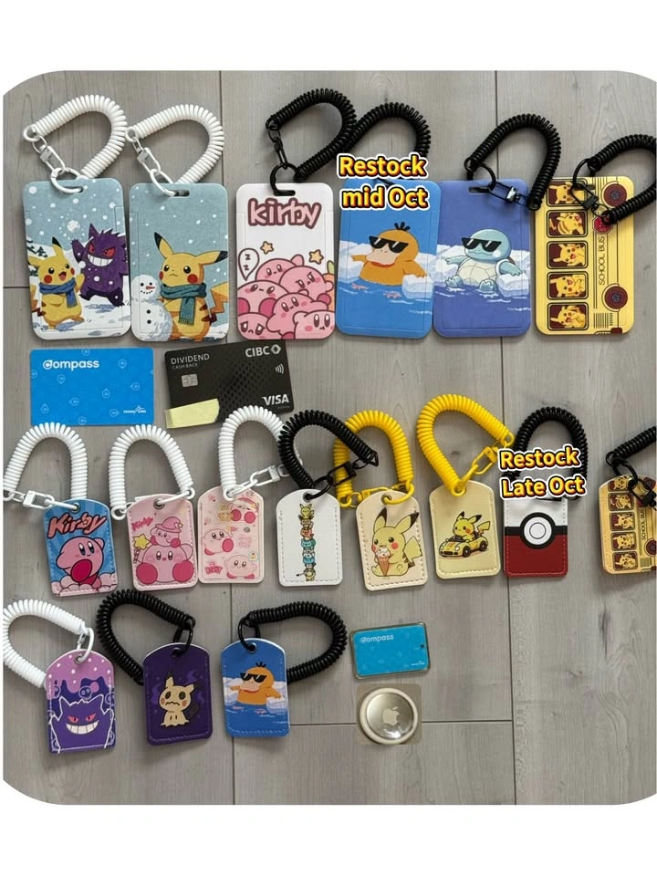 Pokémon card case - for mini/ regular compass, AirTag, IDs