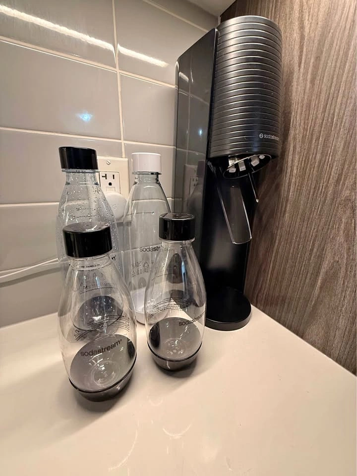 SodaStream Terra Sparkling Water Maker + CO2 + 4 Bottles