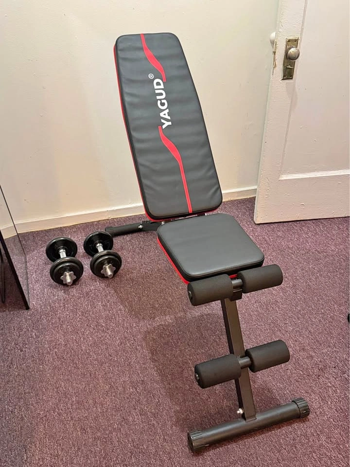 Weight bench press + hand weight set