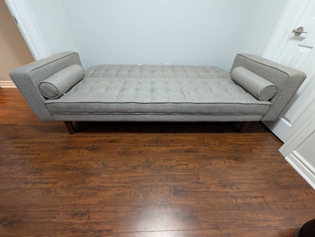 Structube "Jean" Tufted Sofa Bed, Light Grey - photo 3