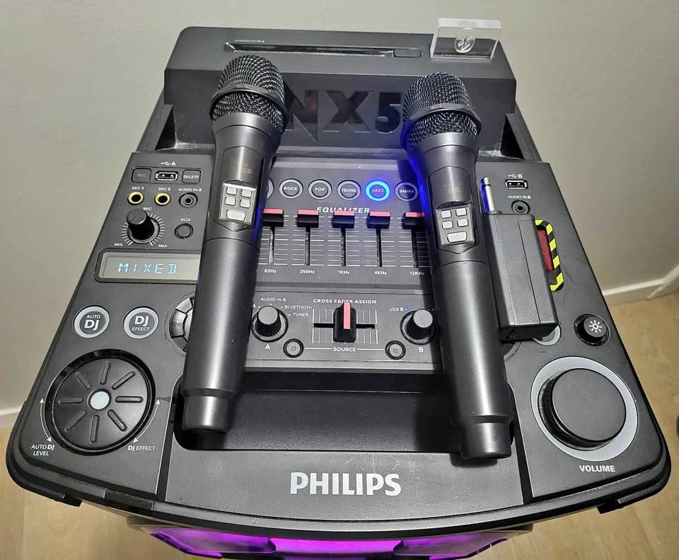 Philips NX5 Party Speaker and Wireless Microphones