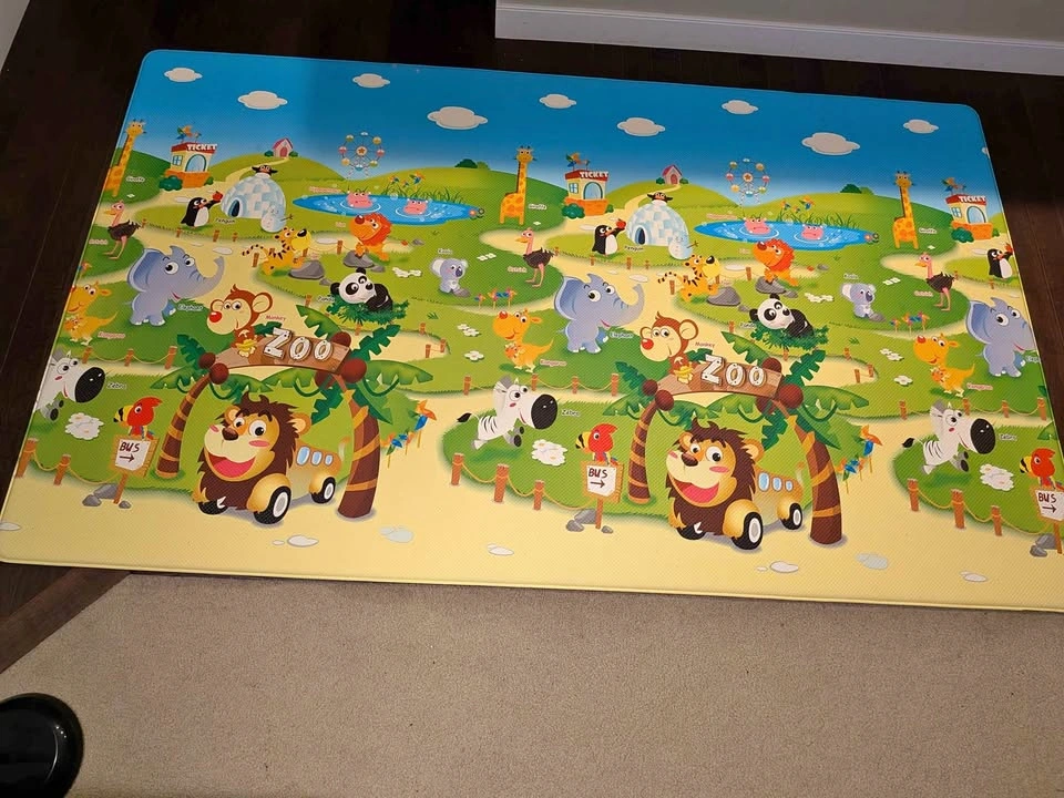 Dwinguler Zoo Baby Play Mat – Double-Sided 🦁🐘
