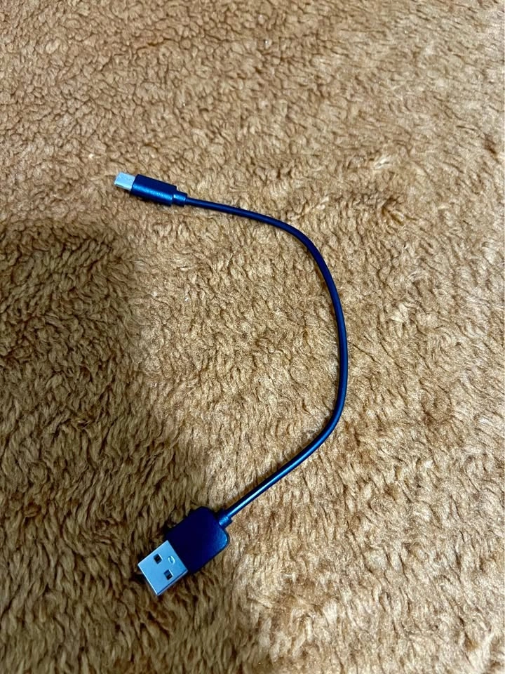 Brand New Metallic Blue USB-A to USB-C Cable (Unused)