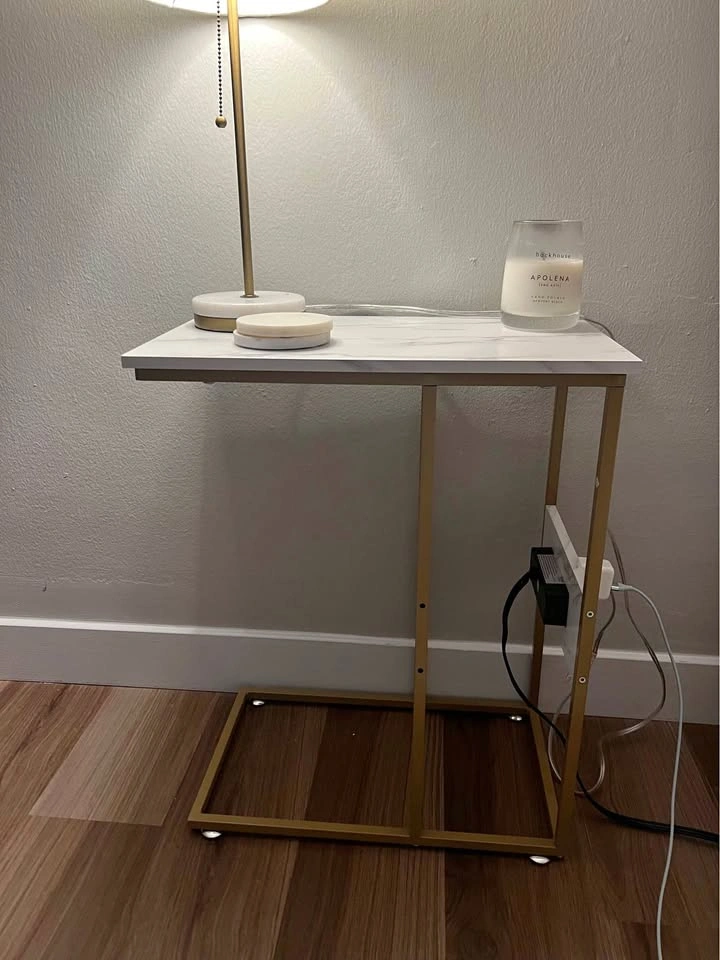 marble and gold side table