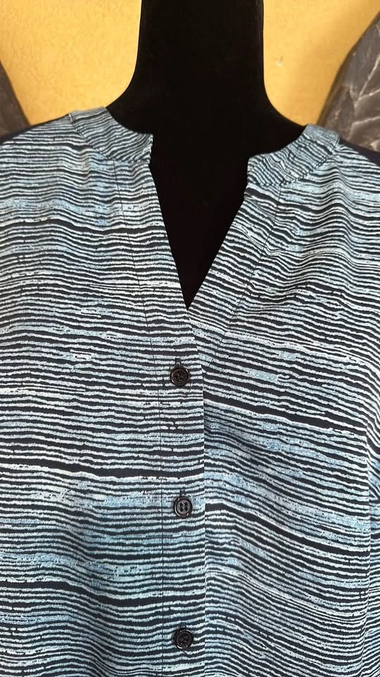 Penningtons Striped 3/4 sleeve button down Shirt - photo 2