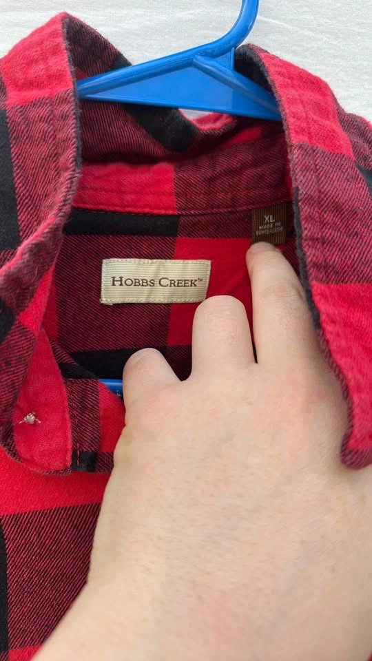 Red and Black Plaid Flannel Shirt - photo 2