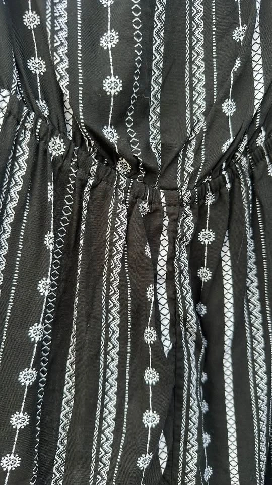 Divided Black and White Striped Shorts Romper - photo 4