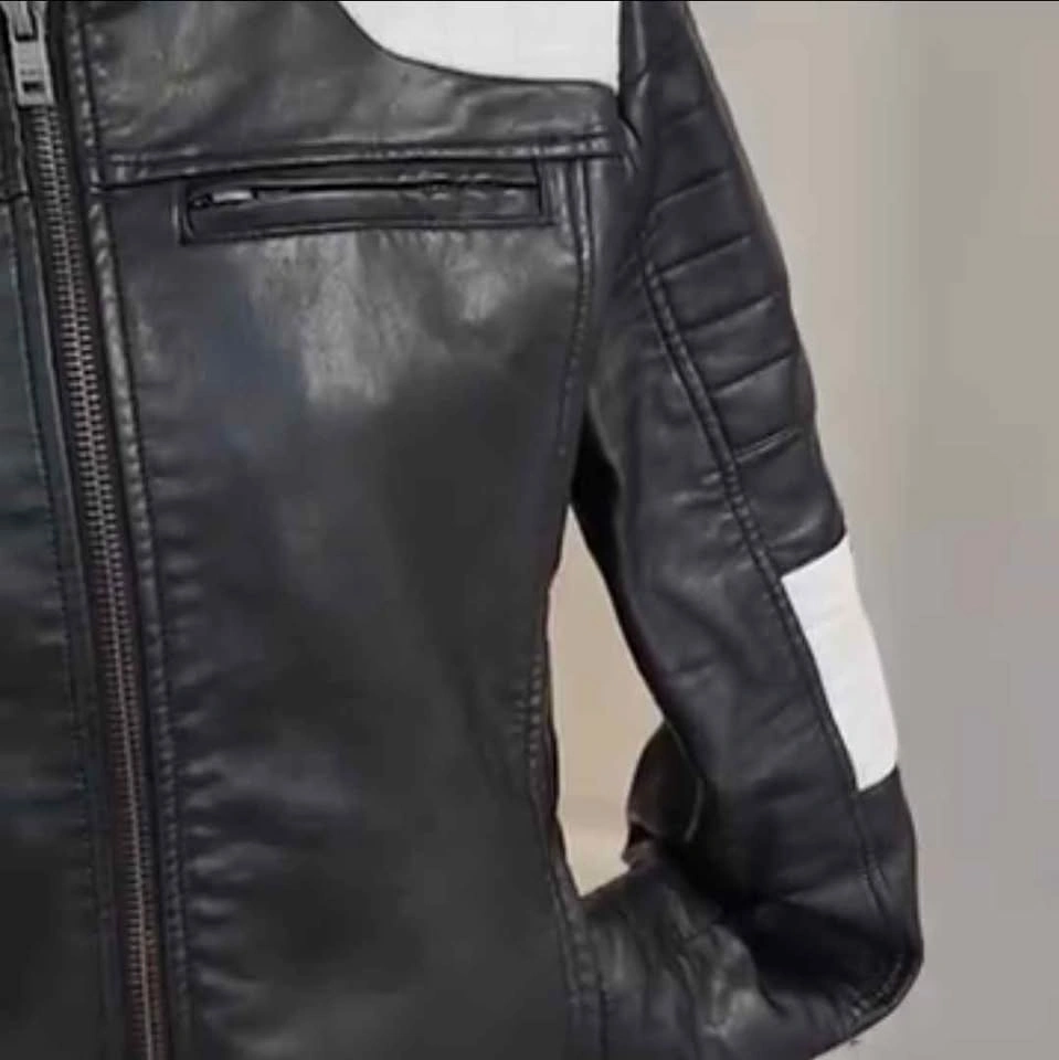 Guess Jeans Unisex David Moto Jacket Faux Leather - photo 2