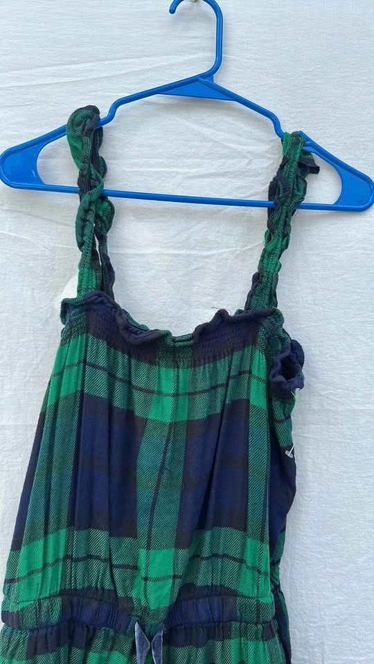 Aerie Green and Blue Plaid shorts Romper - photo 3