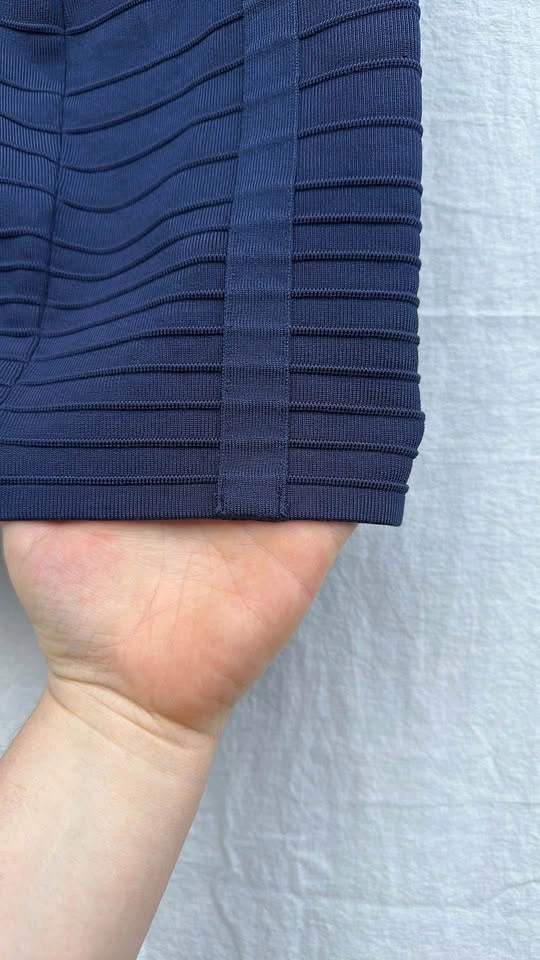 Navy Blue Super Stretchy Pencil Skirt - photo 2