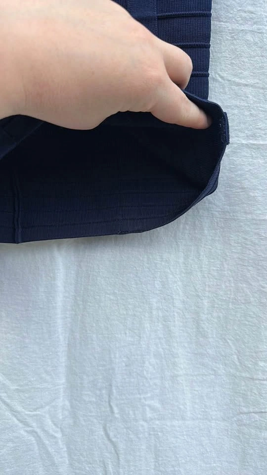 Navy Blue Super Stretchy Pencil Skirt - photo 3