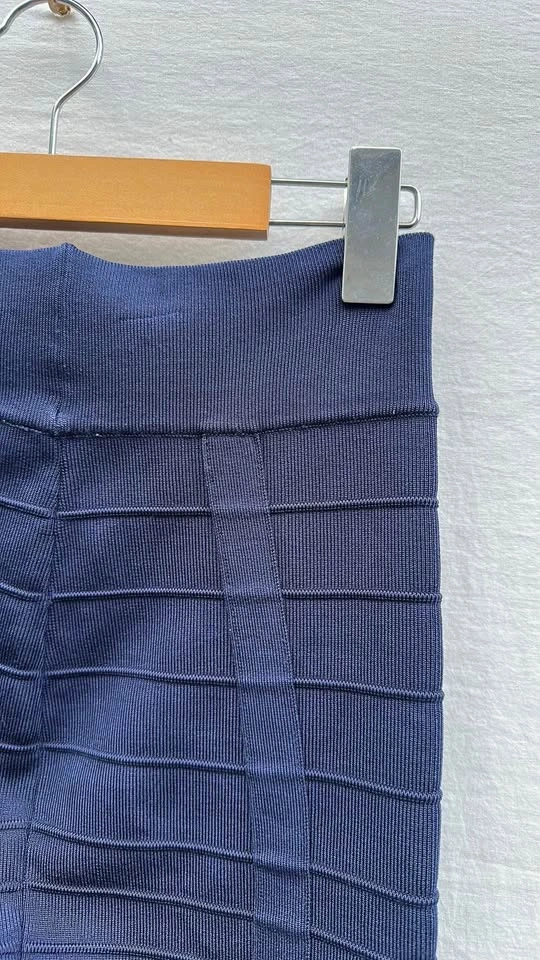 Navy Blue Super Stretchy Pencil Skirt - photo 4