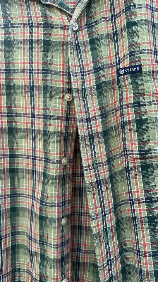 Chaps Green Casual Button Down Shirt - photo 4
