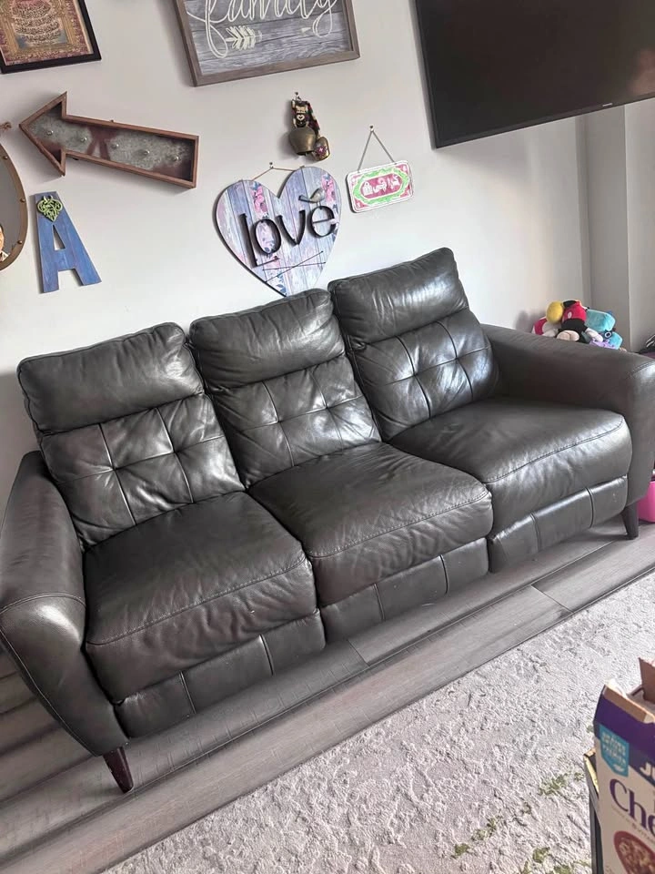 Leather Recliner Sofa