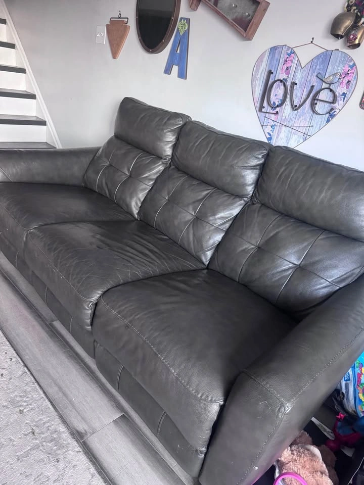 Leather Recliner Sofa - photo 2