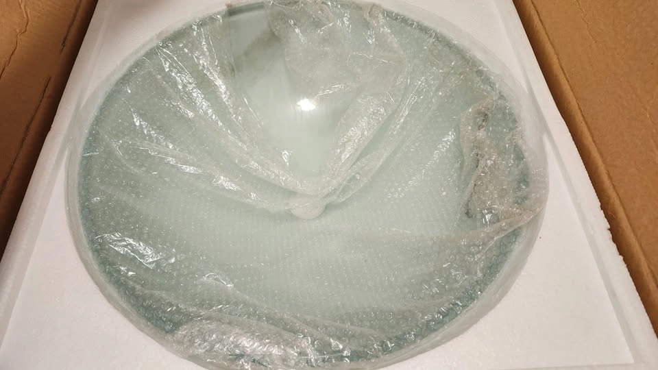 NEW in box light aqua glass sink / basin - photo 2