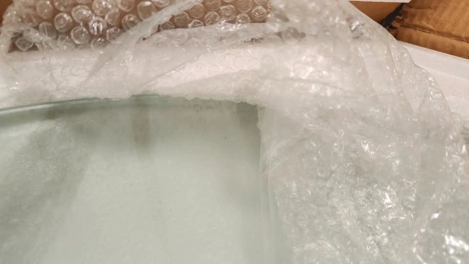 NEW in box light aqua glass sink / basin - photo 3