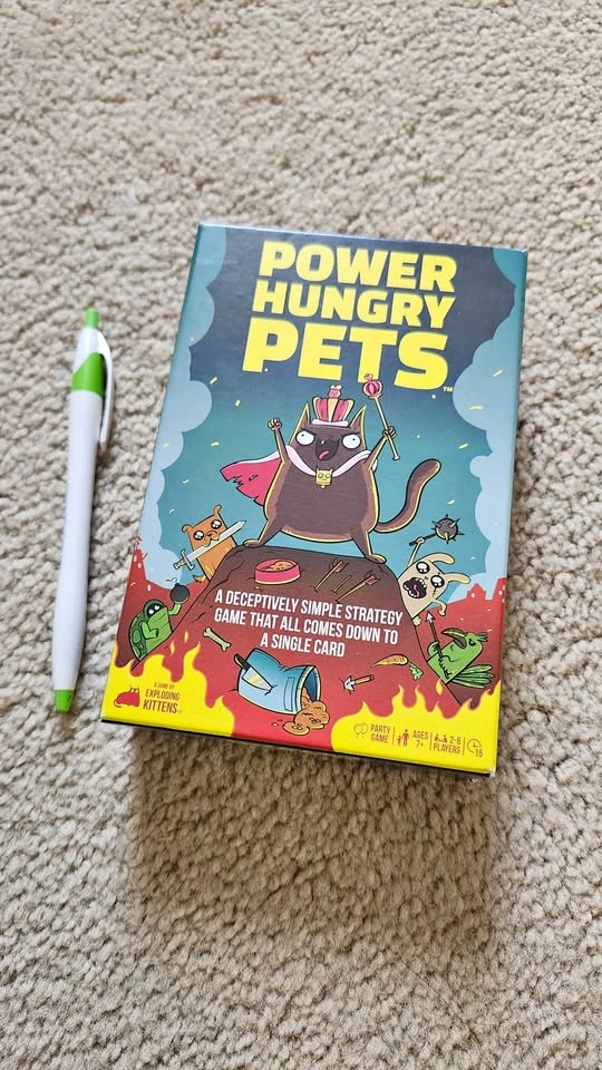 Like New "Power Hungry Pets" from "Exploding Kittens" game brand