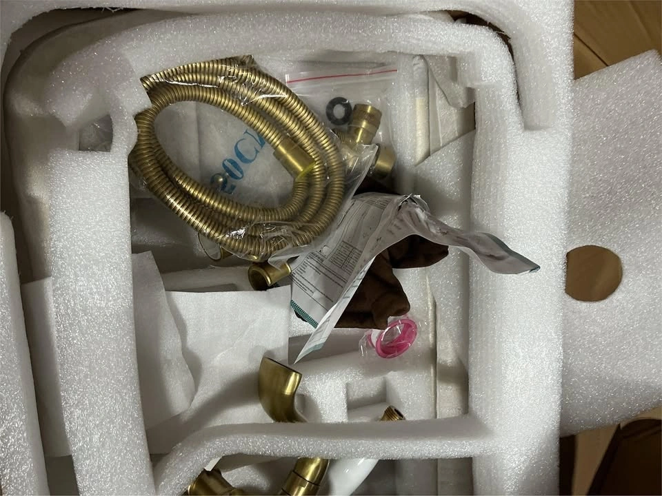 New Gold Antique Brass Shower System Bathroom Shower Faucet Set - photo 5